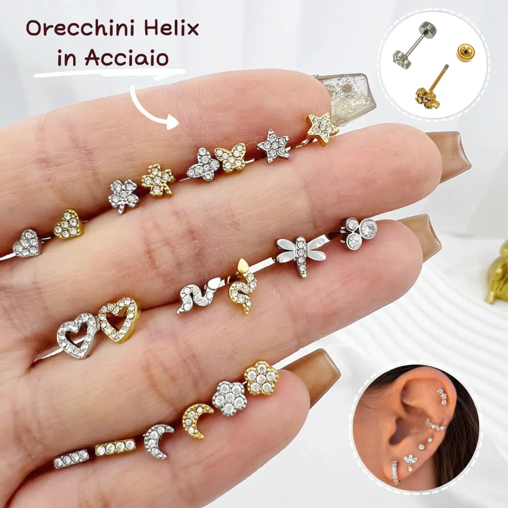 Orecchino Helix-Earcuff in Acciaio - EAK-103-AA377-376