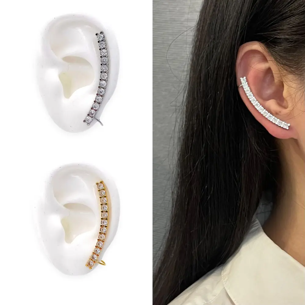 Tennis-Earcuff in Acciaio - EAK-103-AA399E