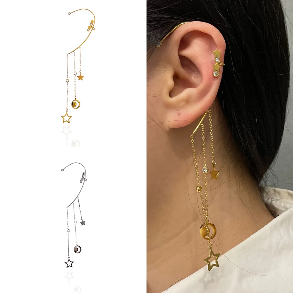 Stella Luna-Earcuff in Acciaio - EAK-103-AA411E