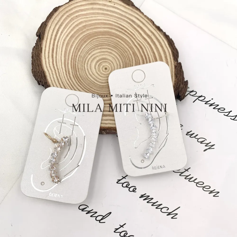 Triangolo-Earcuff con Zirconia - EAK-159-21670 (Argento)