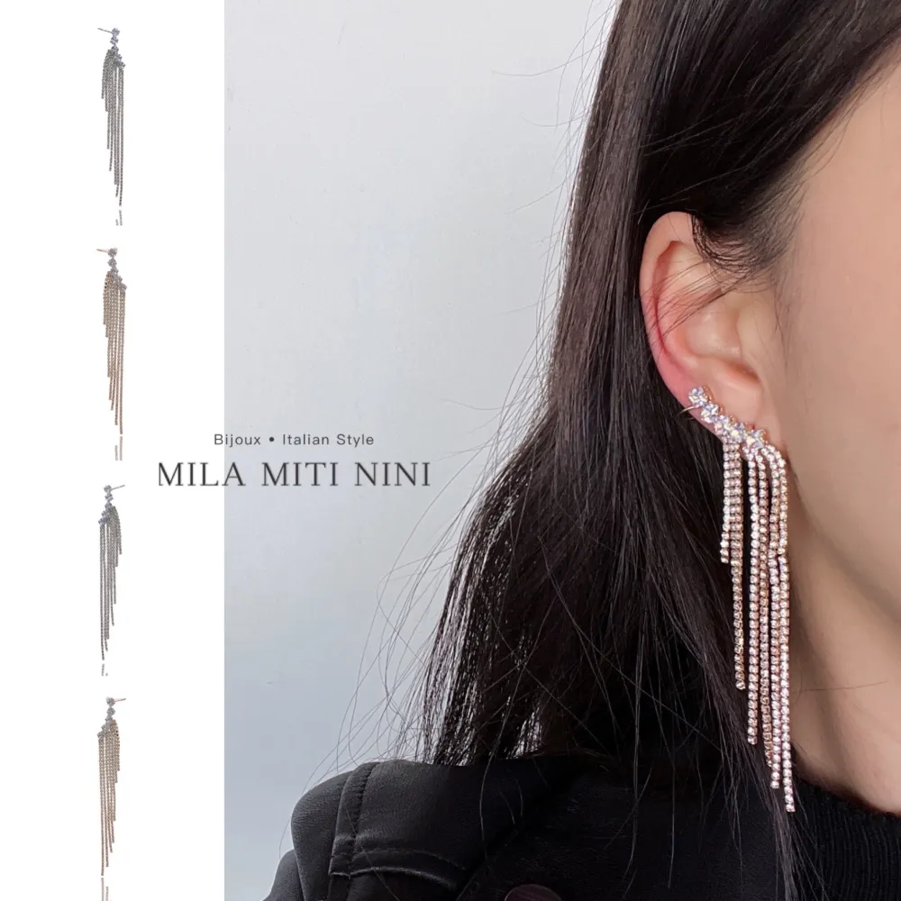 Strass-Earcuff con Zirconia - EAK-159-22008 (Oro Destra)