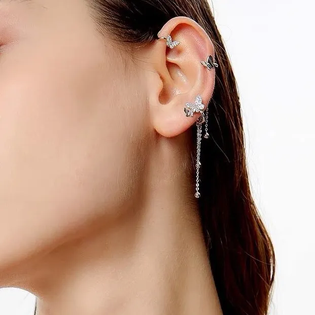Farfalla Catena-Earcuff con Pendenti - EAK-493-17