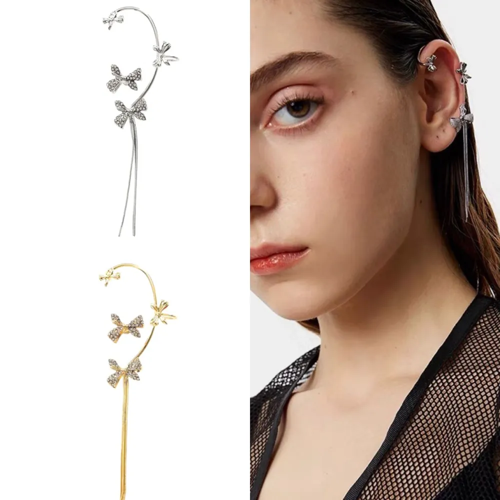 Fiocco -Earcuff con Pendenti - EAK-705-14 (Argento)