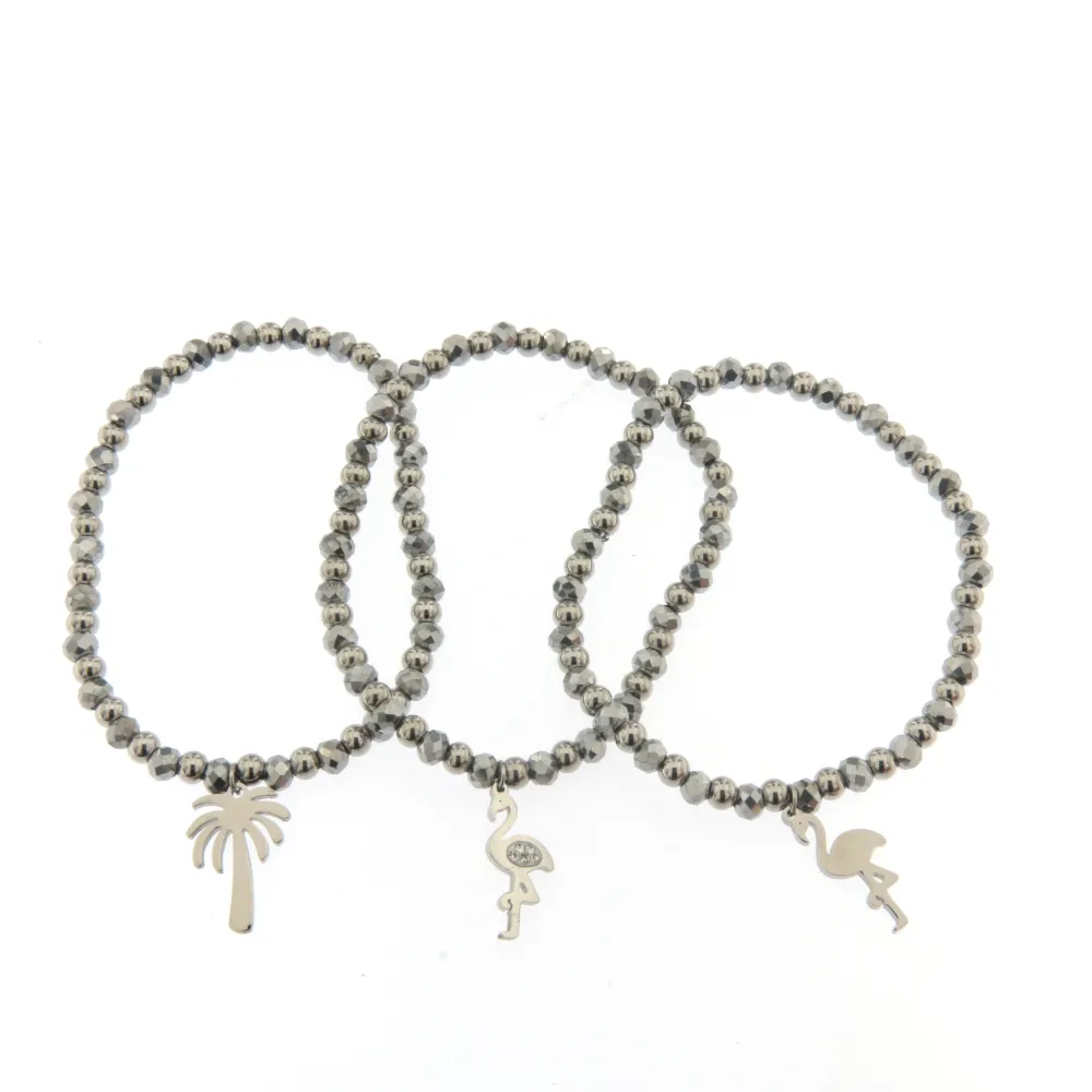 Bracciale Tris in Acciaio - Fenicottero - Bracciale Tris Acciaio (Argento)