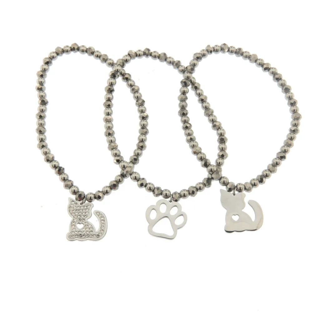 Bracciale Tris in Acciaio - Gatto - Bracciale Tris Acciaio