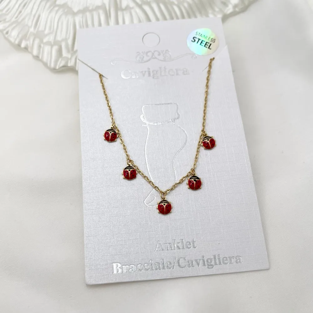 Coccinella Piccola-Cavigliera in Acciaio - KAV-103-AA617B