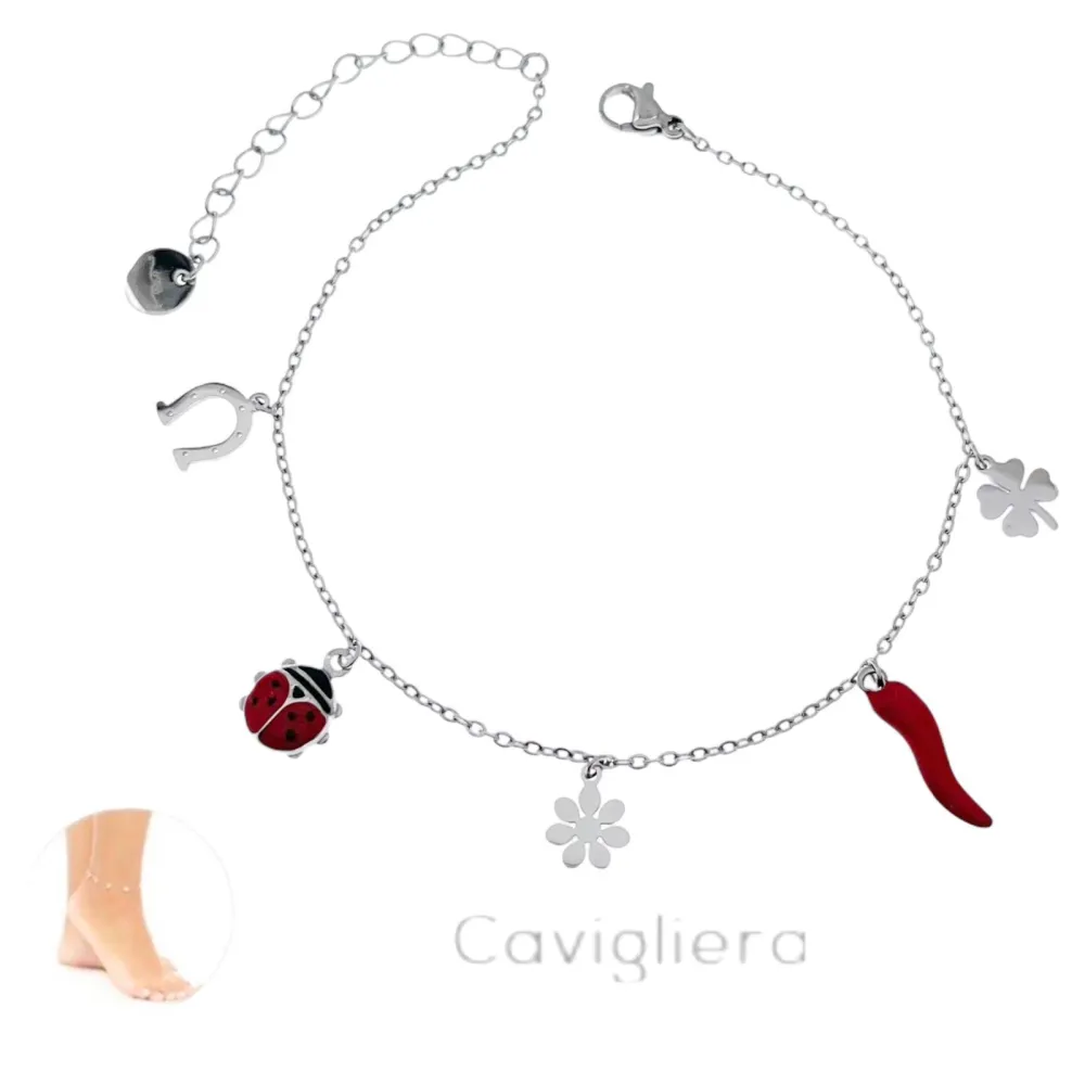 Fortuna Coccinella-Cavigliera in Acciaio - KAV-103-AA834B