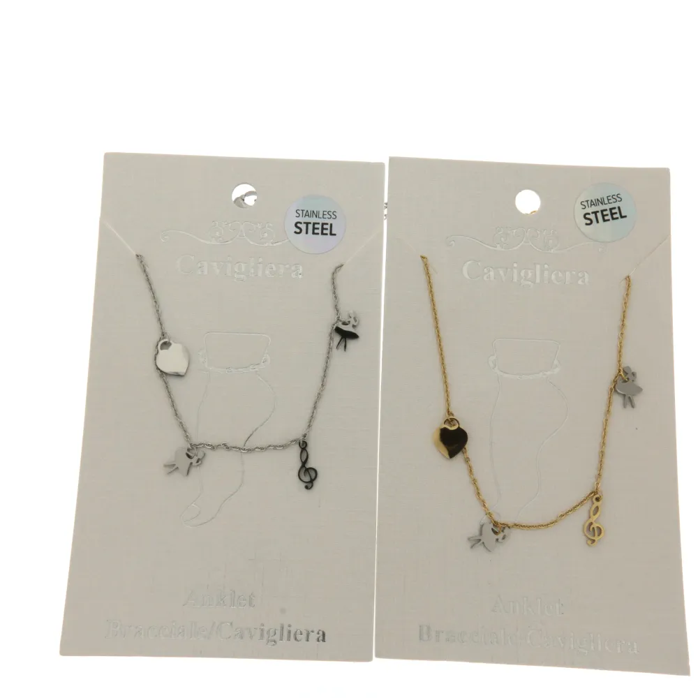 Ballerina Nota Musicale 3077 - Cavigliera in Acciaio - KAV-413-182 (Argento)