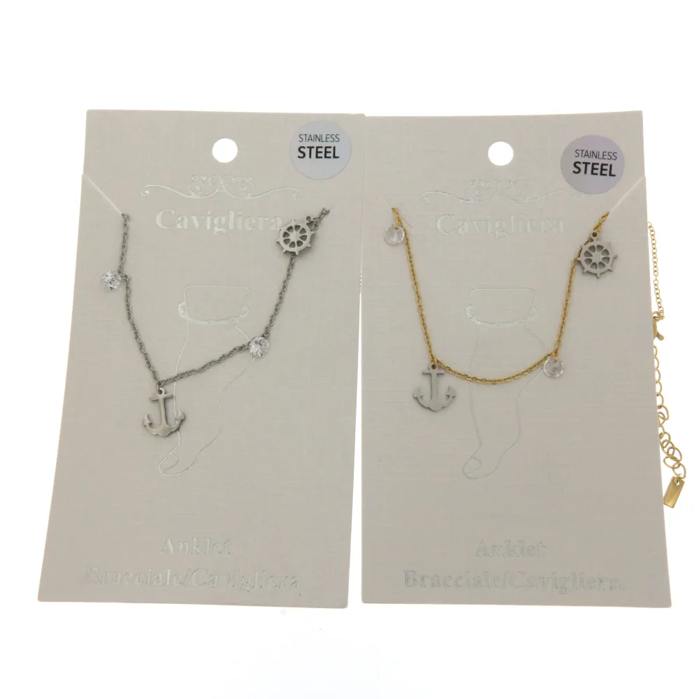 Ancorà Timone 3079 - Cavigliera in Acciaio - KAV-413-195A (Argento)