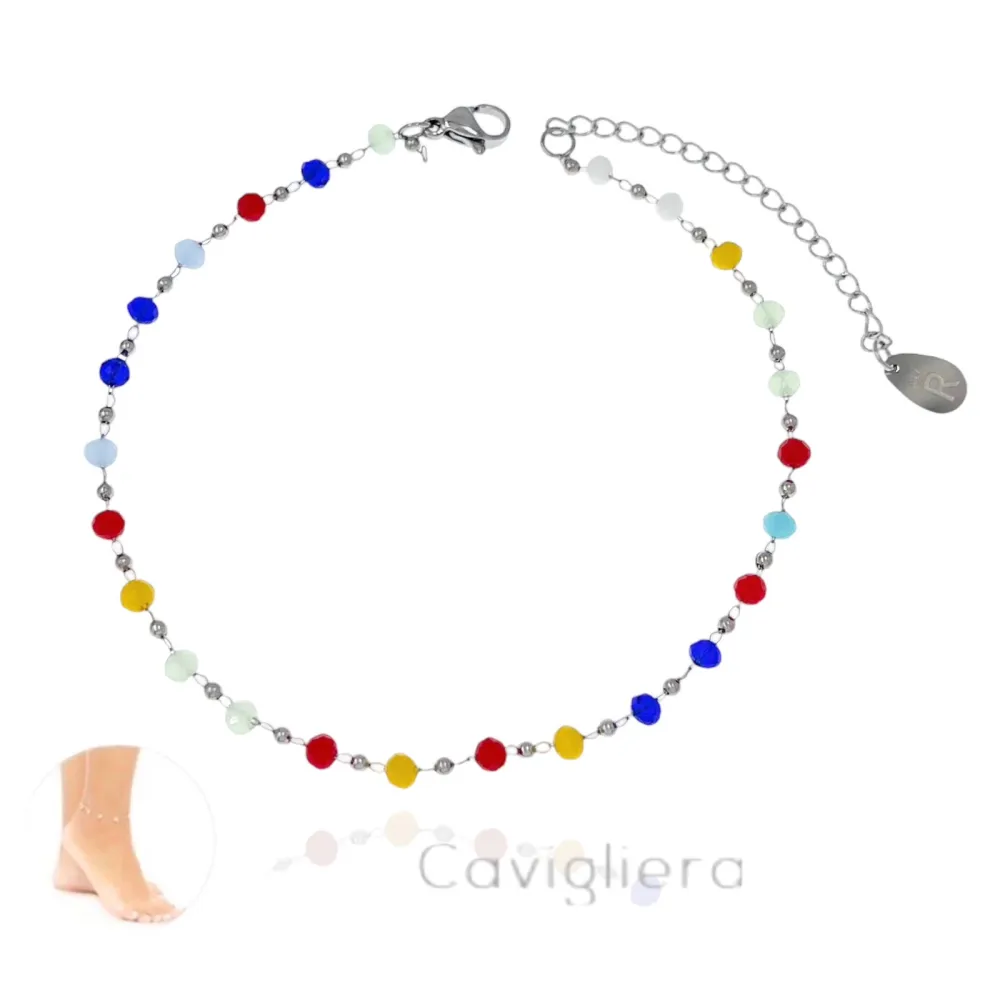 Cristalli Semplici-Cavigliera in Acciaio - KAV-413-328