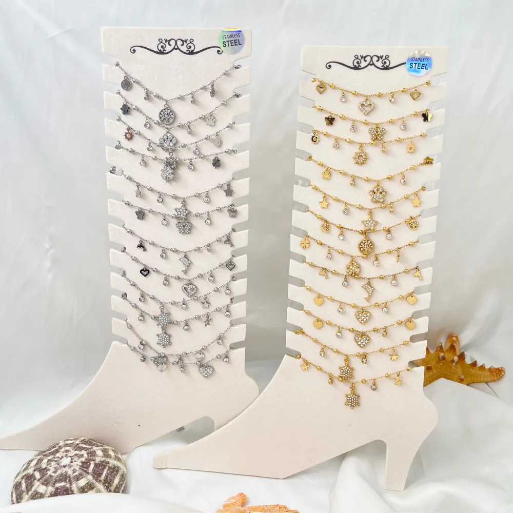 Mix Modelli con Zirconia-12Pz Cavigliere in Acciaio - KPA-103-AA4661-4670B