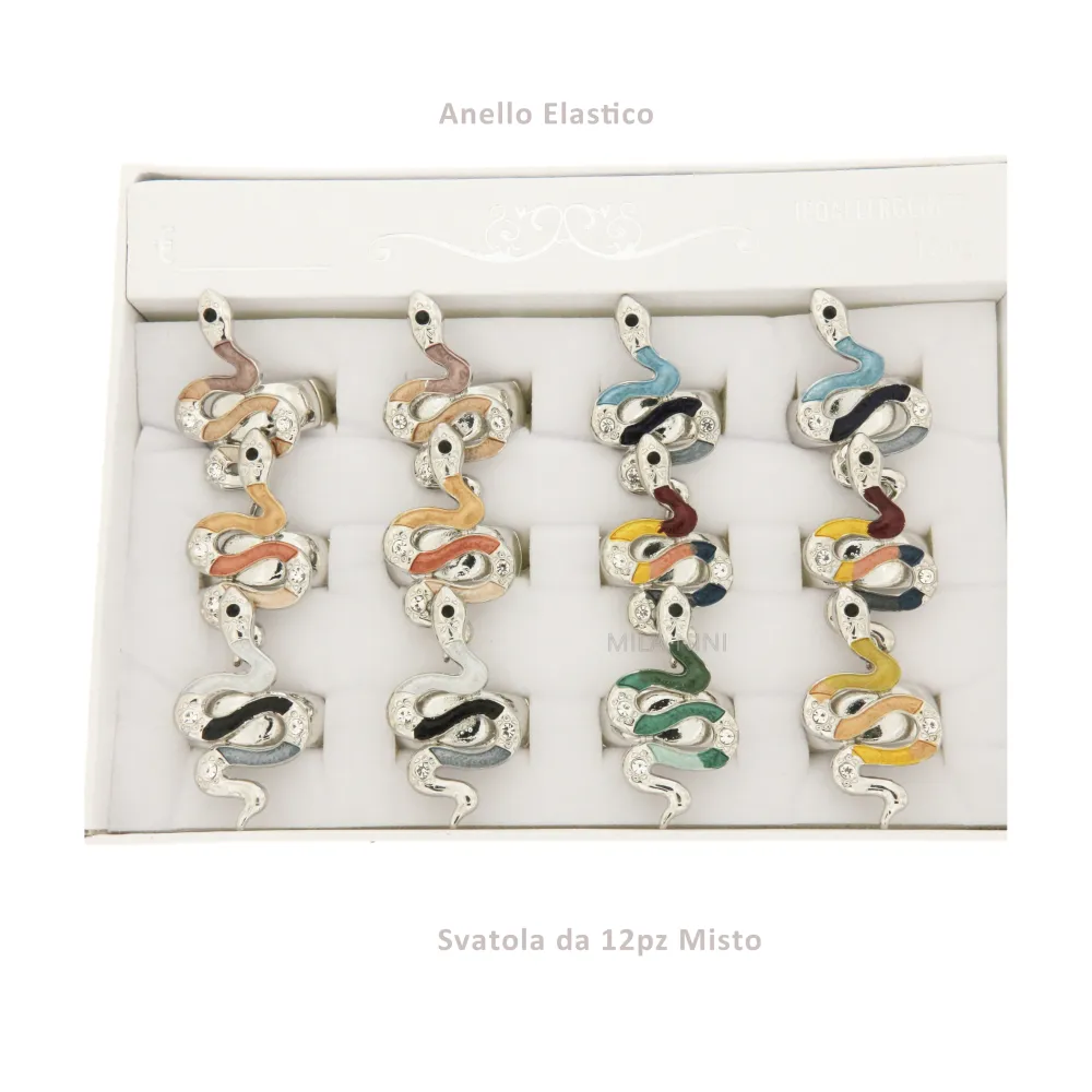 LAME Serpente - Anello ElasticoSmaltato 1285 - LAME Serpente - Anello ElasticoSmaltato 1285 (Giallo)