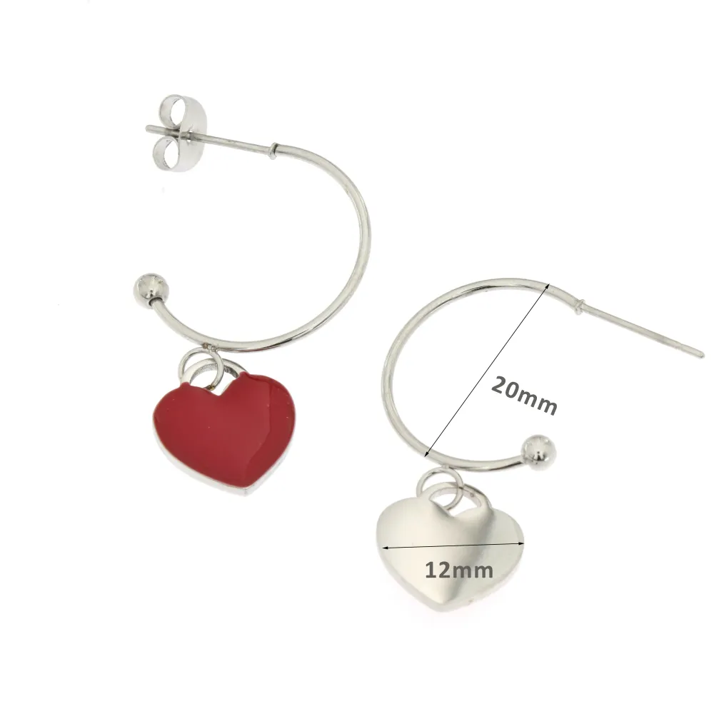 OAC- Ape Smaltato 4436 - Orecchini a Cerchio con Pendenti in ac - OAC- Ape Smaltato 4436 - Orecchini a Cerchio con Pendenti in ac