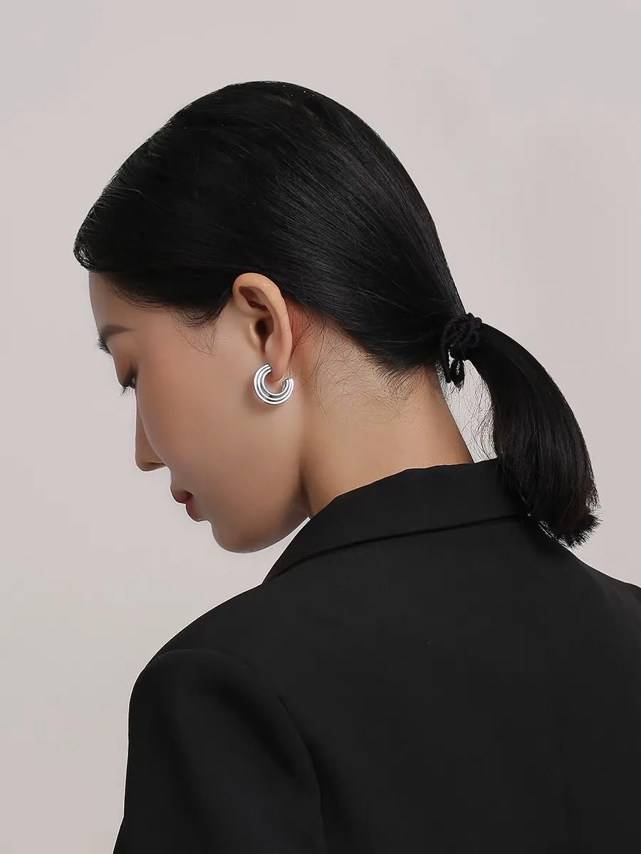 Cerchio -Orecchini a Cerchio in Acciaio - OR-103-AA1067E