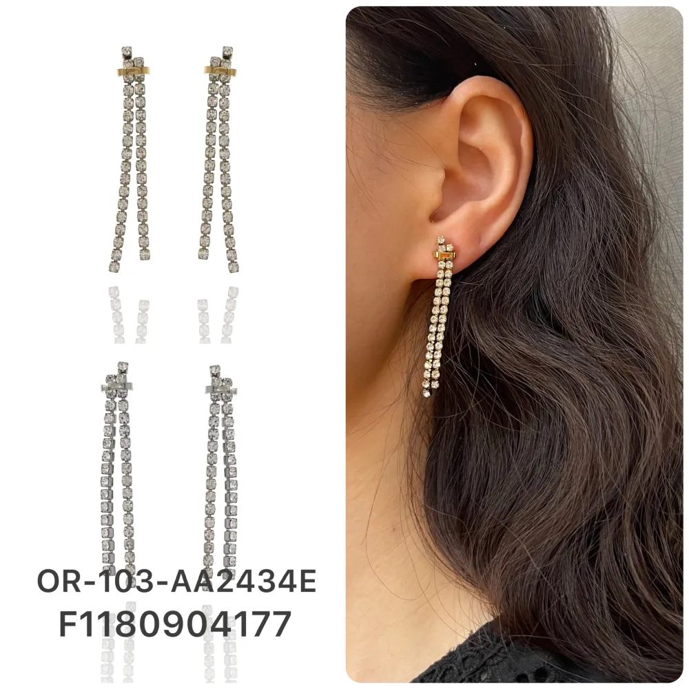 Doppio Tennis-Orecchini in Acciaio - OAP-103-AA2434E