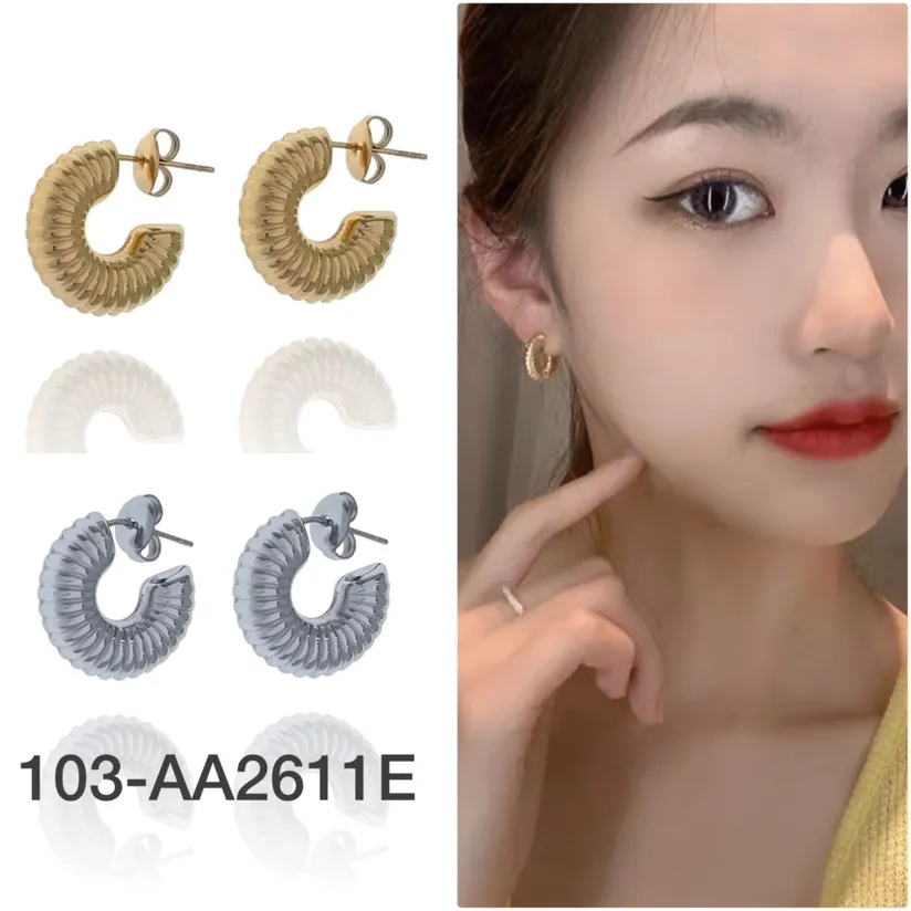 Cerchio-Orecchini in Acciaio - OAP-103-AA2611E