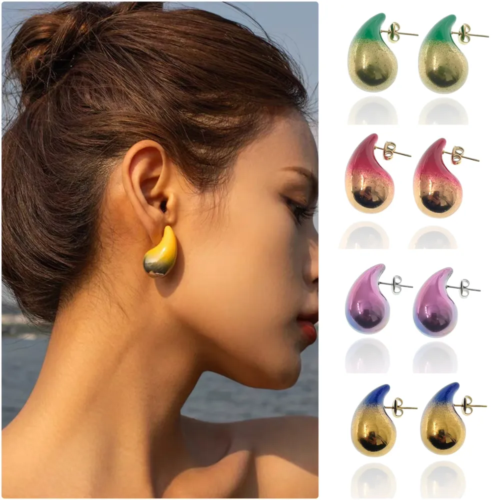 Goccia Verniciato Sfumato 26mm-Orecchini in Acciaio - OAP-103-AA3184E 26mm