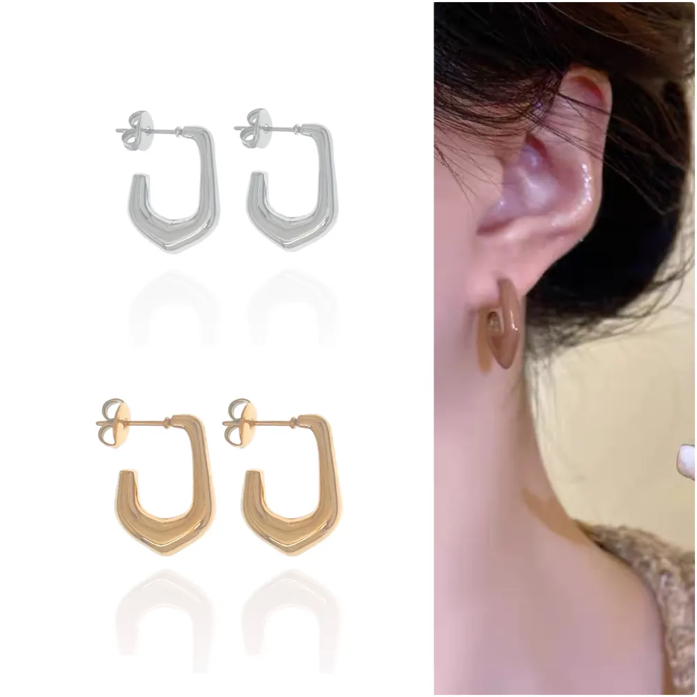 Cerchio Lavorato-Orecchini a Cerchio in Acciaio - OR-103-AA3346E