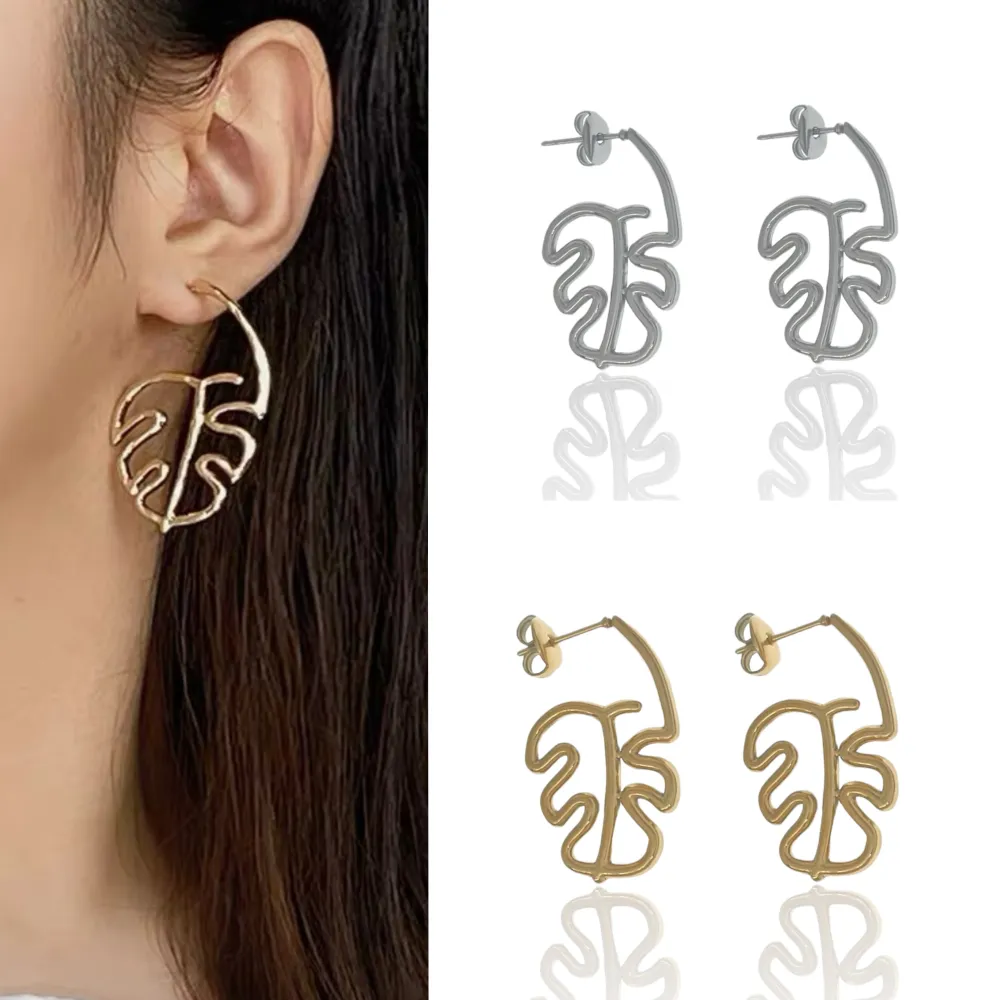 Foglia-Orecchini in Acciaio - OR-103-AA3347E