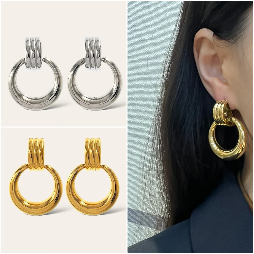 Pendente Cerchio -Orecchini in Acciaio - OR-103-AA4650E