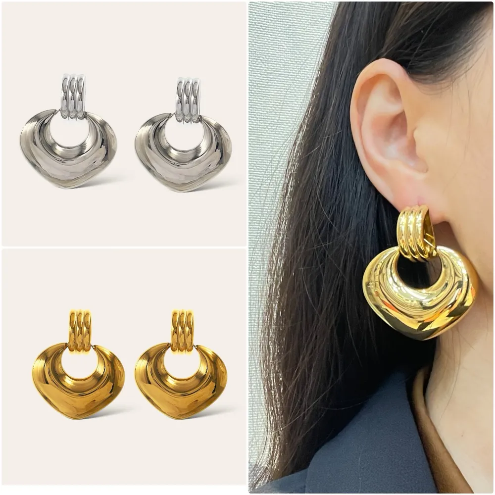 Pendente Cuore -Orecchini in Acciaio - OR-103-AA4651E