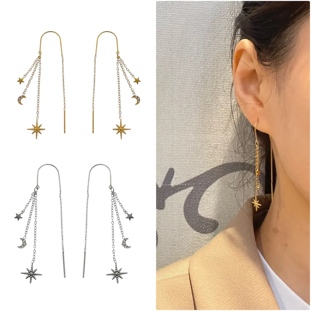 Croce Stella -Orecchini in Acciaio - OAP-103-AA5001E