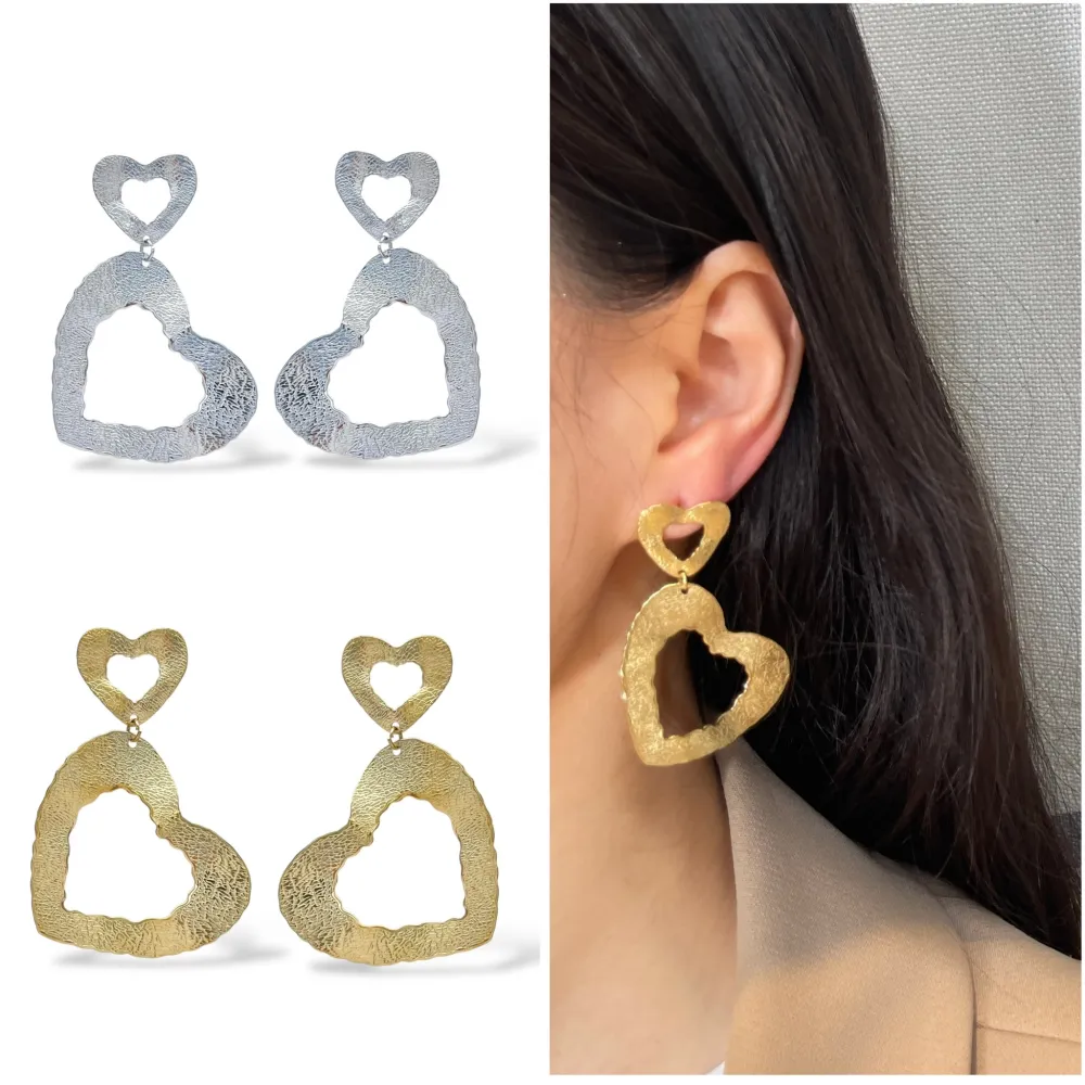 Cuore-Orecchini in Acciaio - OR-103-AA5558E