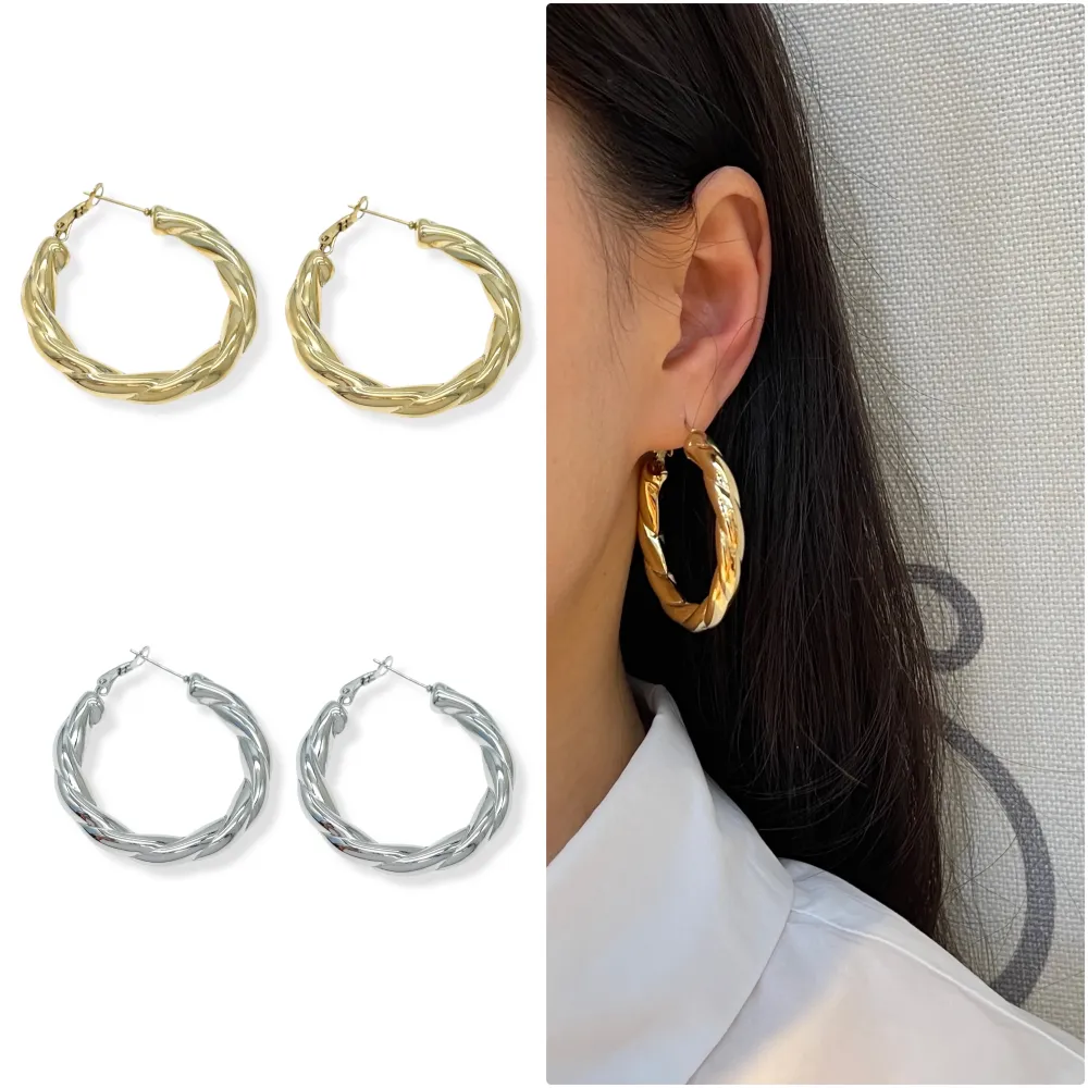 Cerchio -Orecchini in Acciaio - OAP-103-AA5903E 40mm