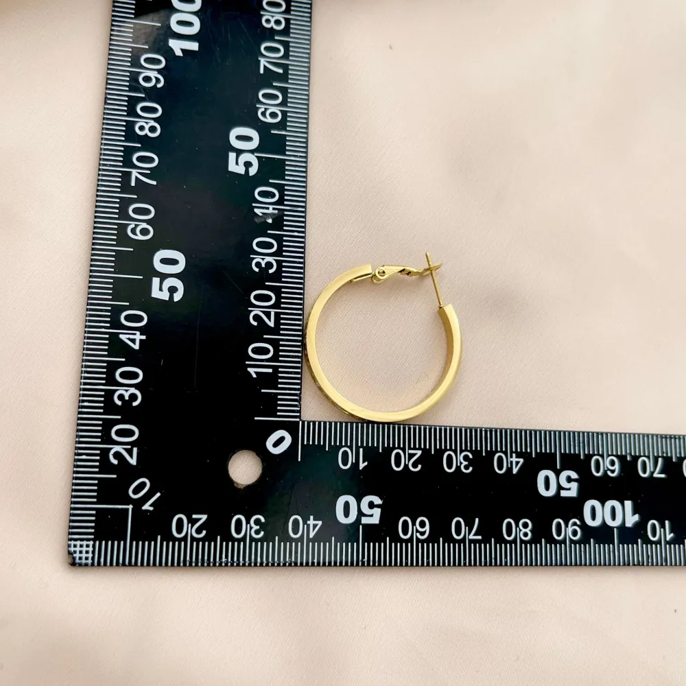 Cerchio 30mm con Zirconia-Orecchini in Acciaio - OAP-413-1158 30mm