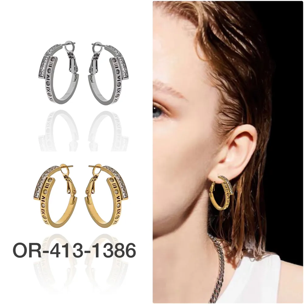 Cerchio-Orecchini in Acciaio - OAP-413-1386