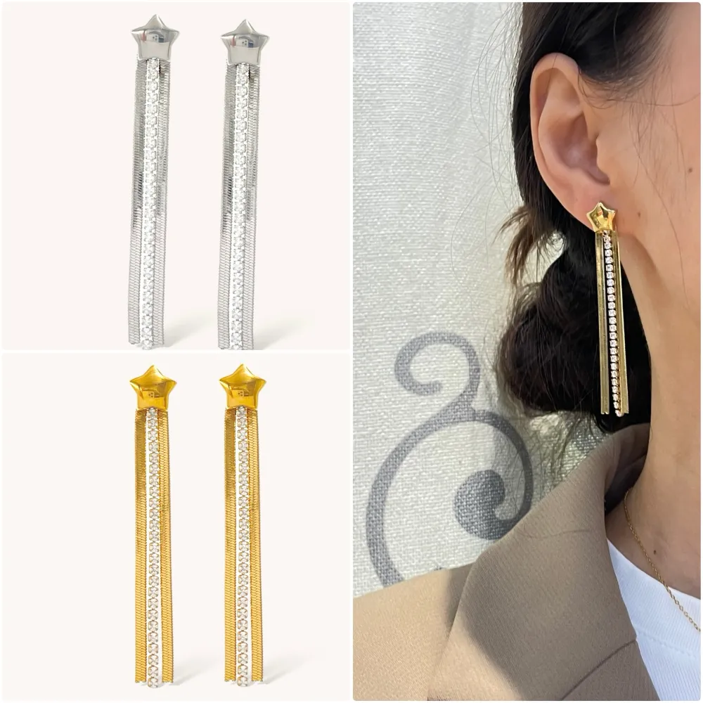 Stella e Napine -Orecchini in Acciaio - OAP-413-2421