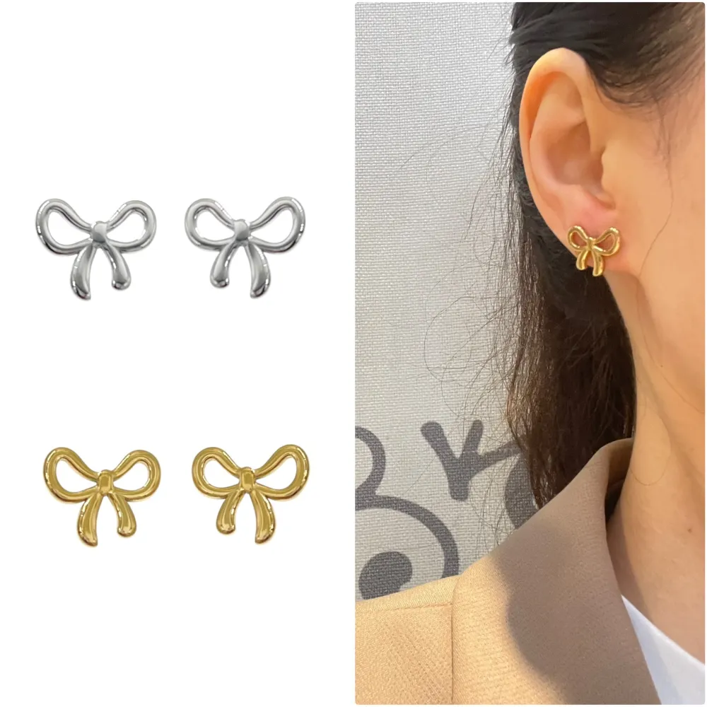 Fiocco -Orecchini in Acciaio - OR-413-2458 (Argento)