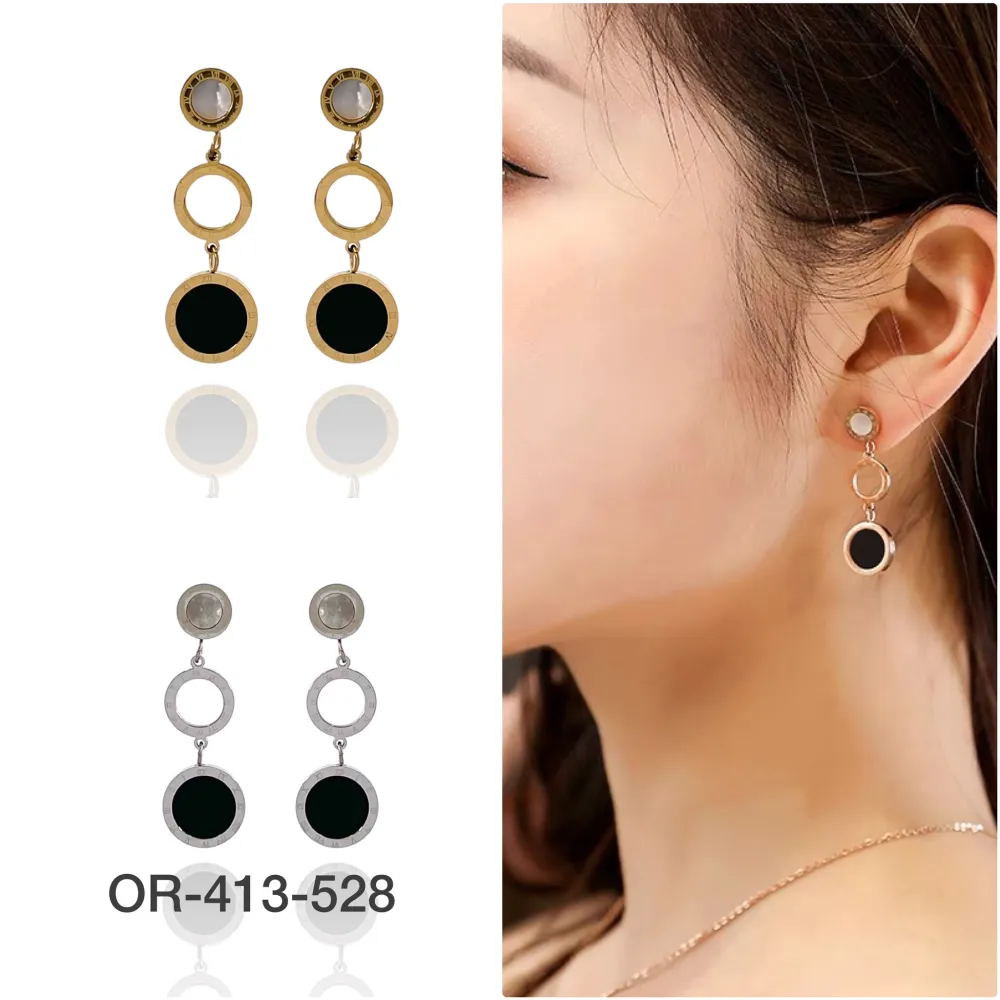 Tondo Cerchio-Orecchini in Acciaio - OAP-413-528