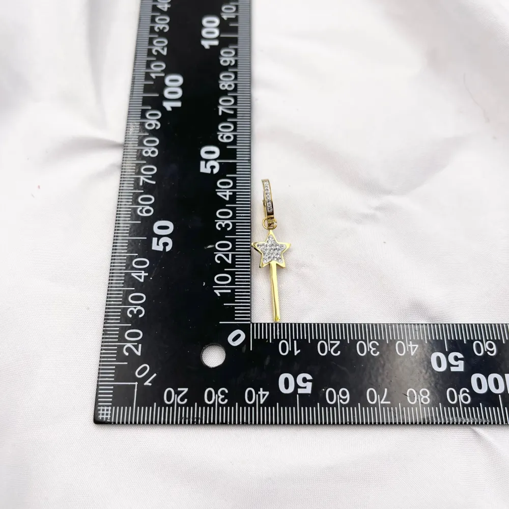 Unicorno Bacchetta Magica-Orecchini in Acciaio - OAP-413-751