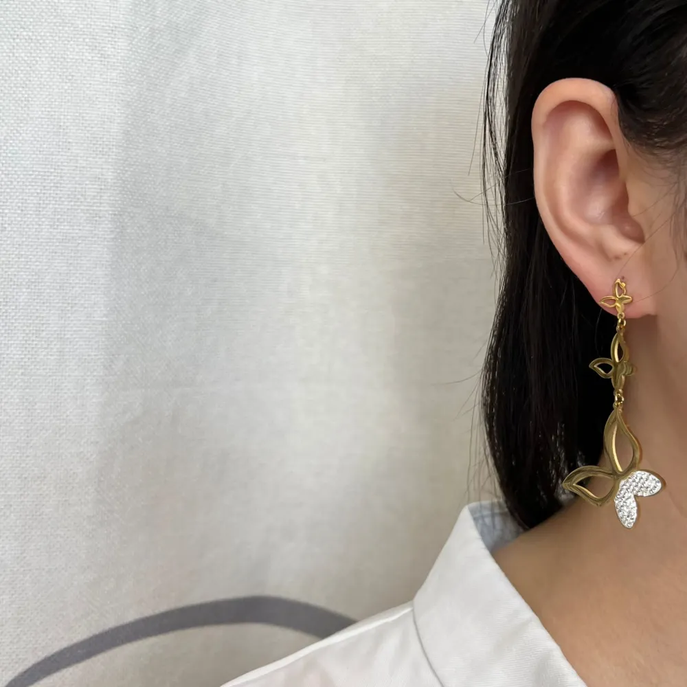 Farfalla -Orecchini in Acciaio - OAP-413-924 (Oro Giallo)