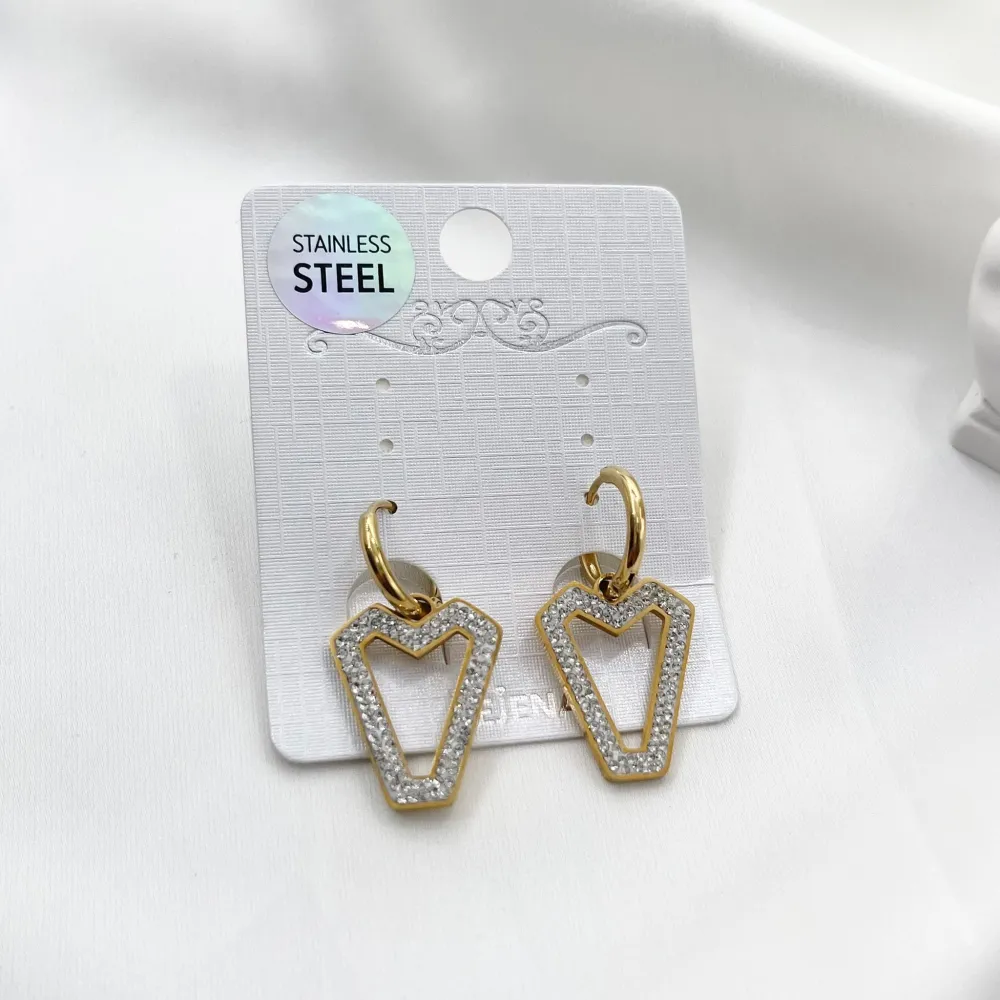 Triangolo V -Orecchini in Acciaio - OAP-413-934