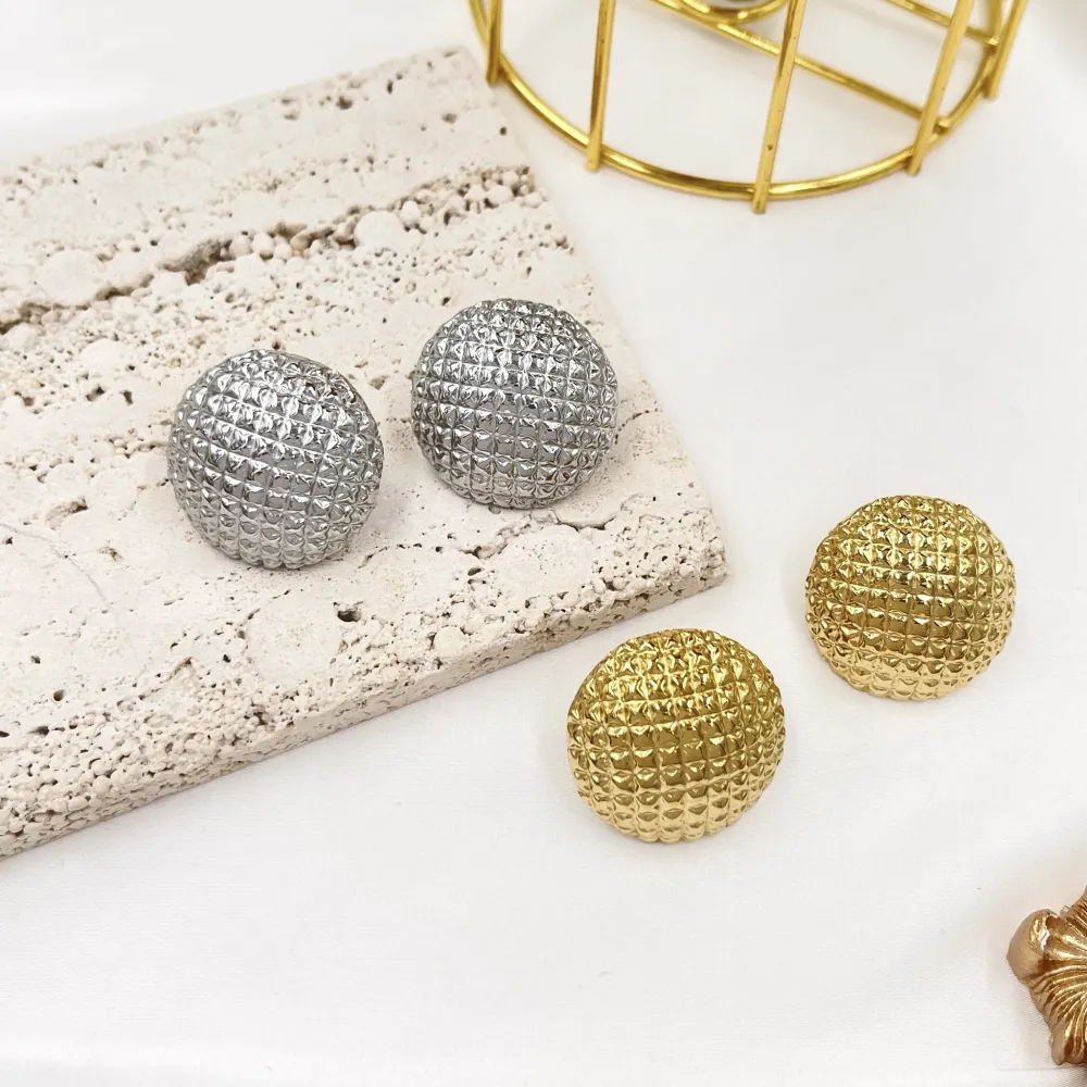 Bottone-Orecchini in Acciaio - OR-732-267