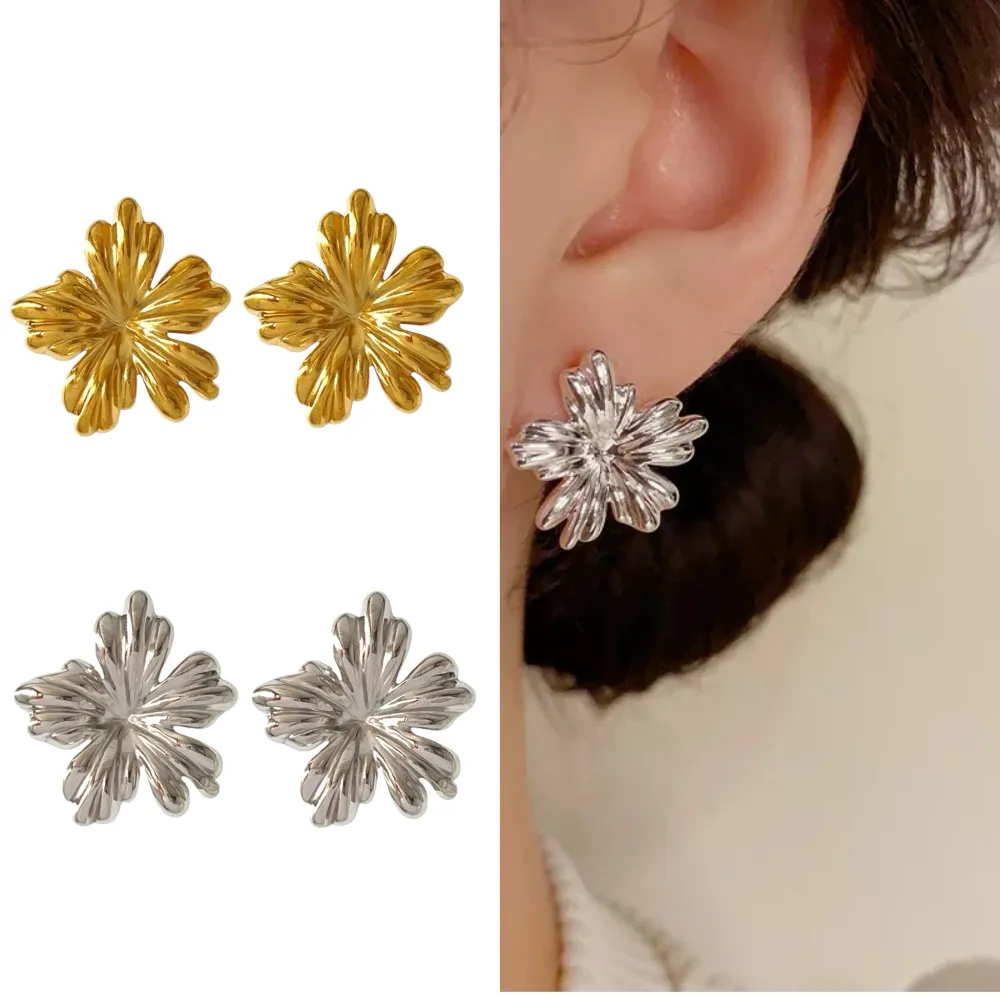 Fiore -Orecchini in Acciaio - OAP-754-03