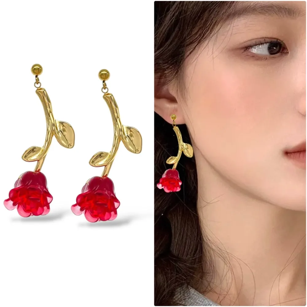 Rosa -Orecchini in Acciaio - OAP-783-37