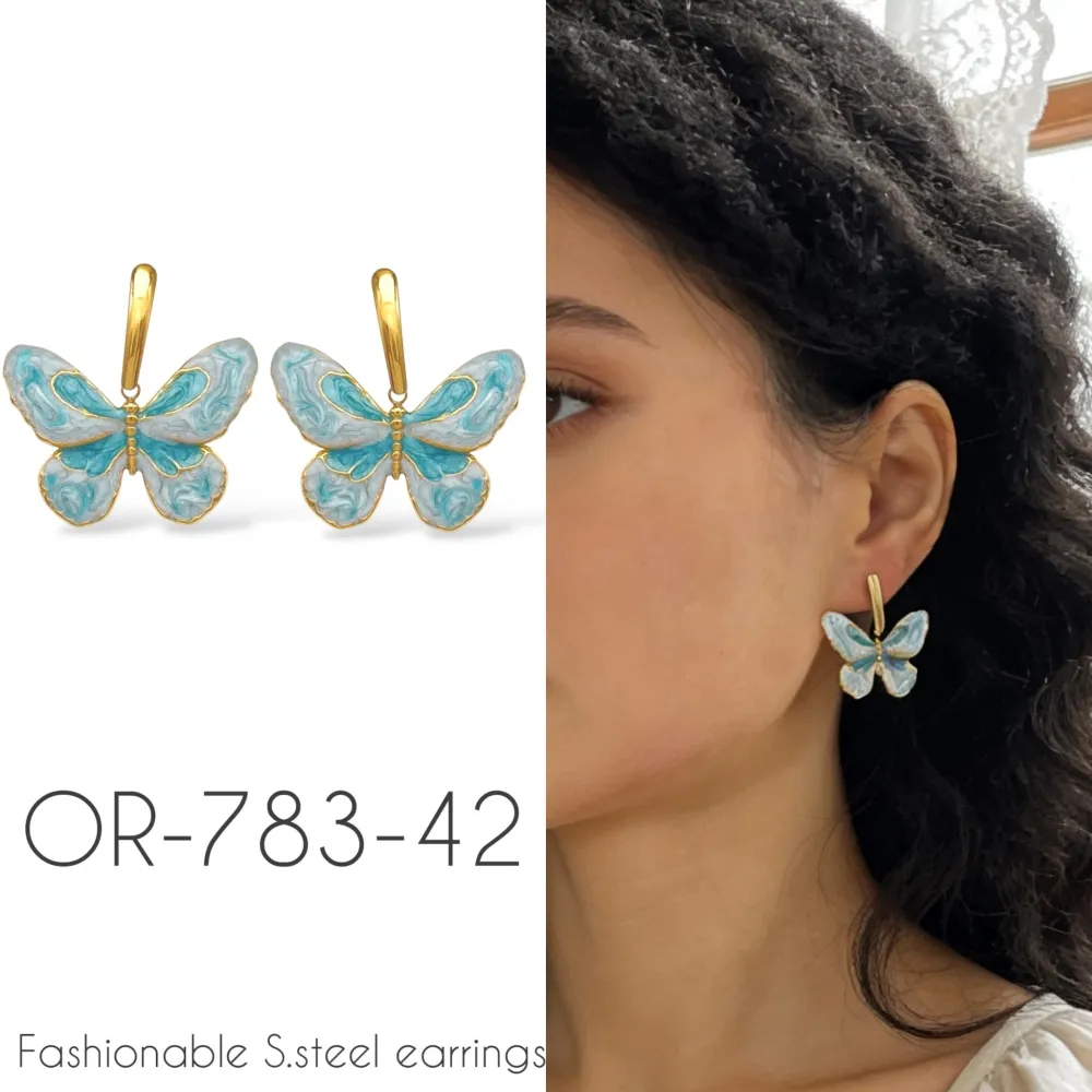 Farfalla-Orecchini in Acciaio - OAP-783-42