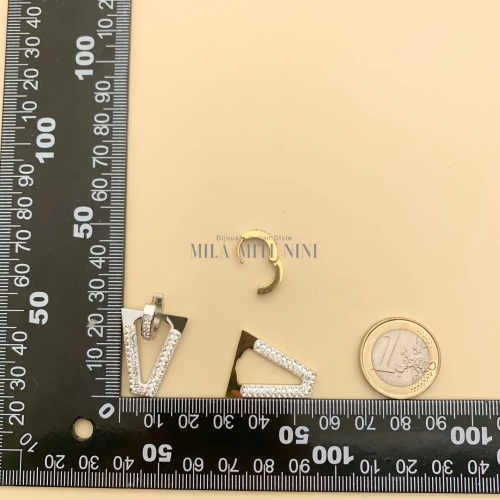 OAP413-701-Triangolo- Orecchini in Acciaio - OAP413-701-Triangolo- Orecchini in Acciaio