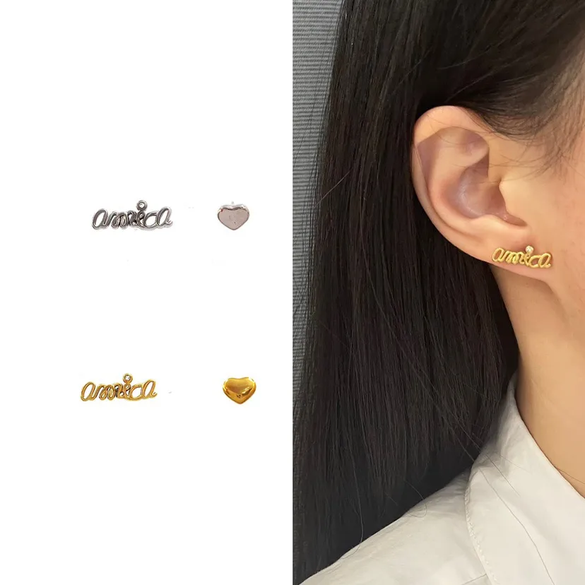 Amica Cuore-Orecchini a Lobo in Acciaio - OAP413-794