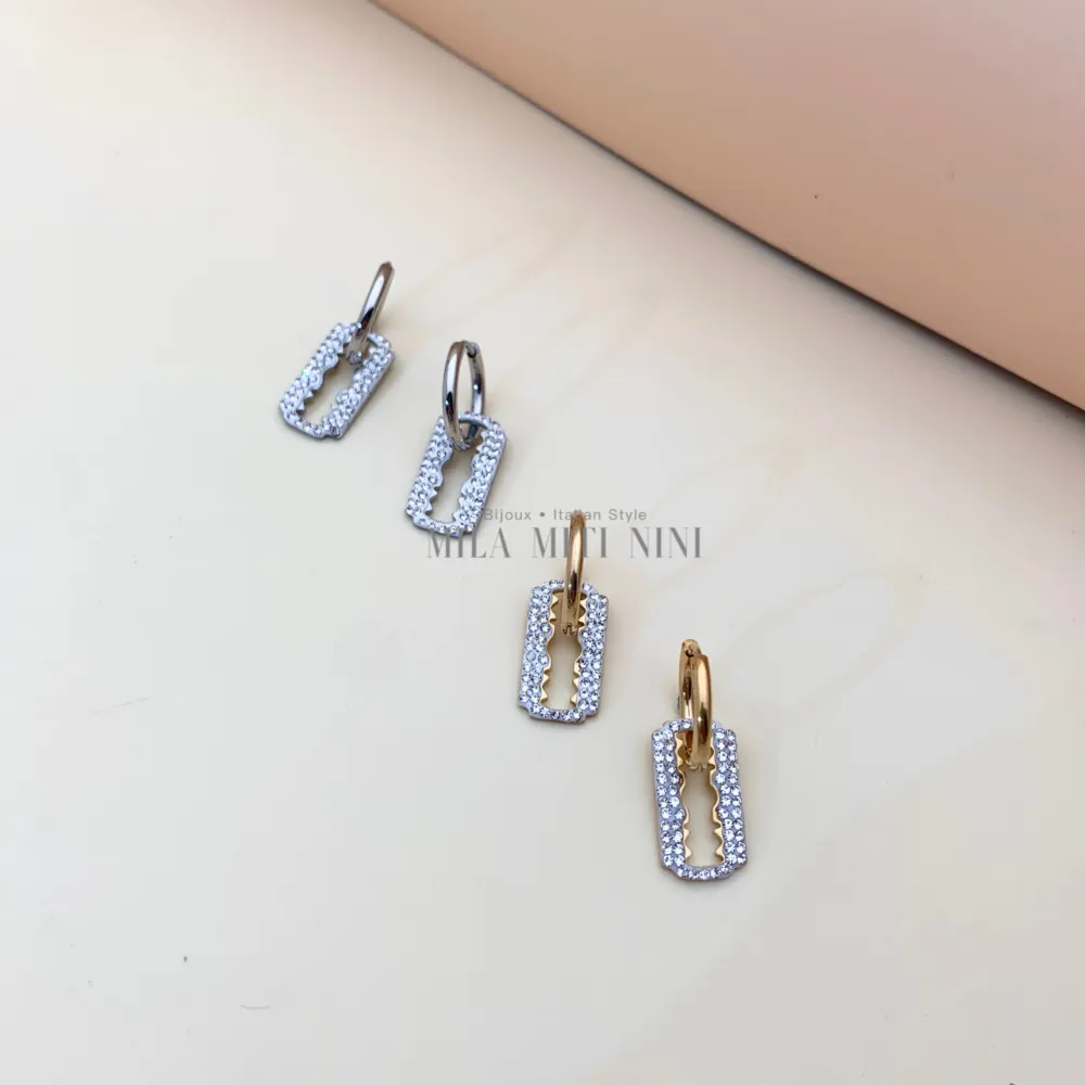 OAP450-385-Lamette- Orecchini in Acciaio - OR-450-385-Lamette- Orecchini in Acciaio