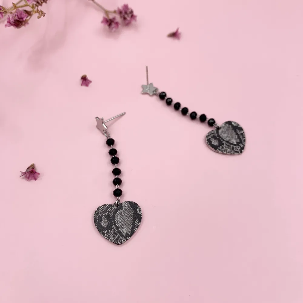 OAP6842-Cuore Animalier- Orecchini in Acciaio - OAP6842-Cuore Animalier- Orecchini in Acciaio