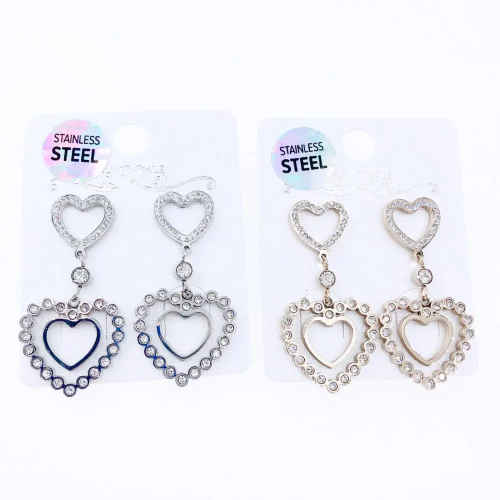 OAS-Cuore 5104 - Orecchini pendenti in Acciaio - OAS-Cuore 5104 - Orecchini pendenti in Acciaio