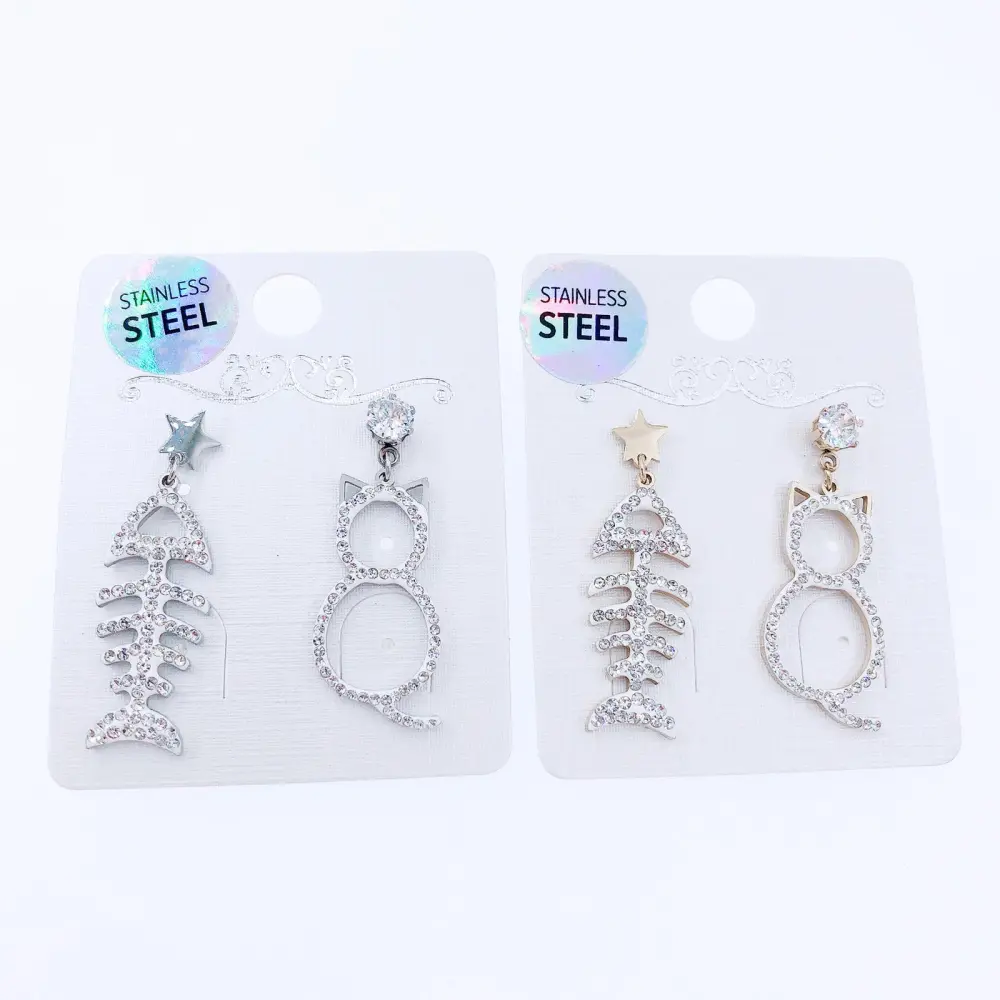 OAS-Pesce e Gatto 5102 - Orecchini pendenti in Acciaio - OAS-Pesce e Gatto 5102 - Orecchini pendenti in Acciaio