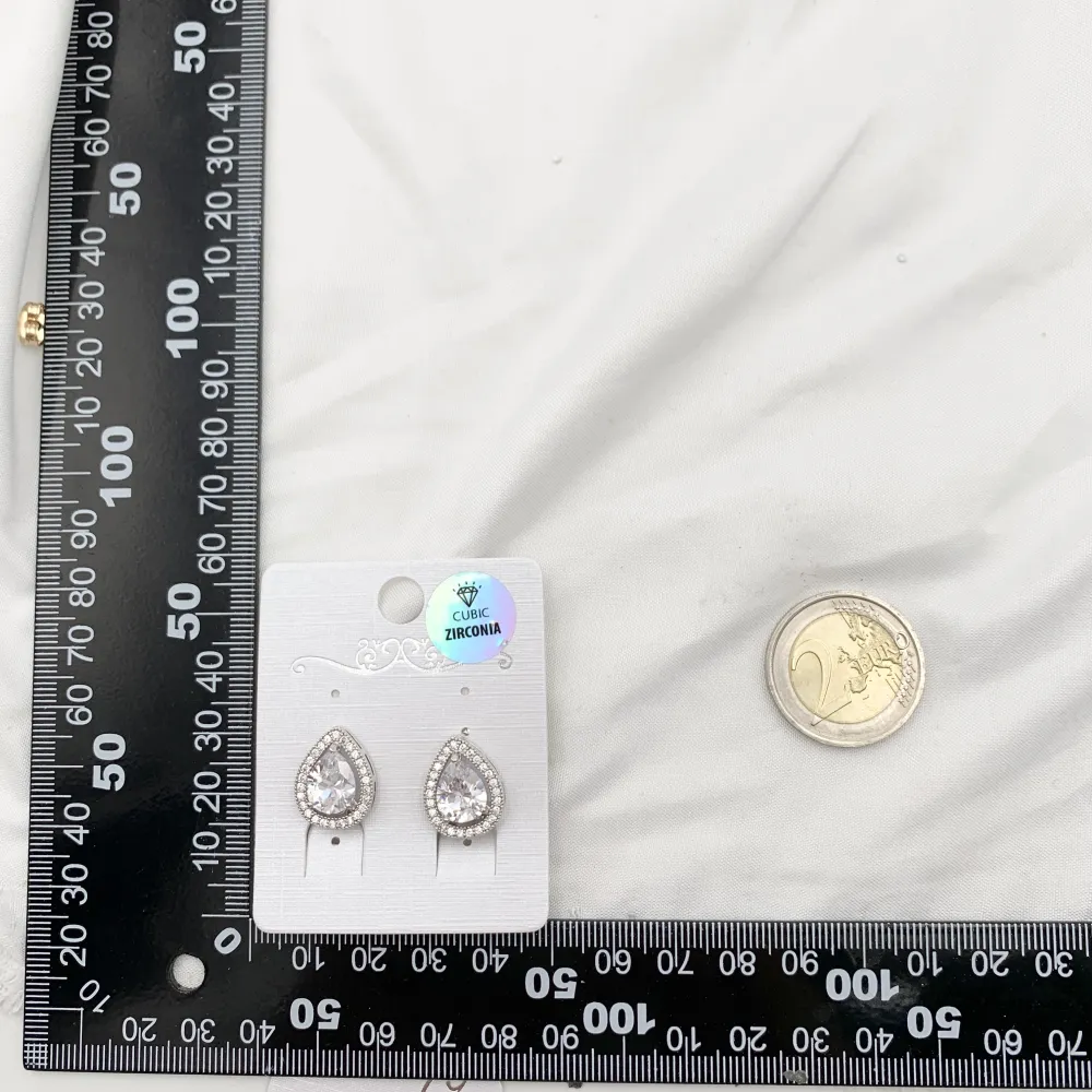 Goccia- Orecchini a Clip con Zirconia - OMK-506-112