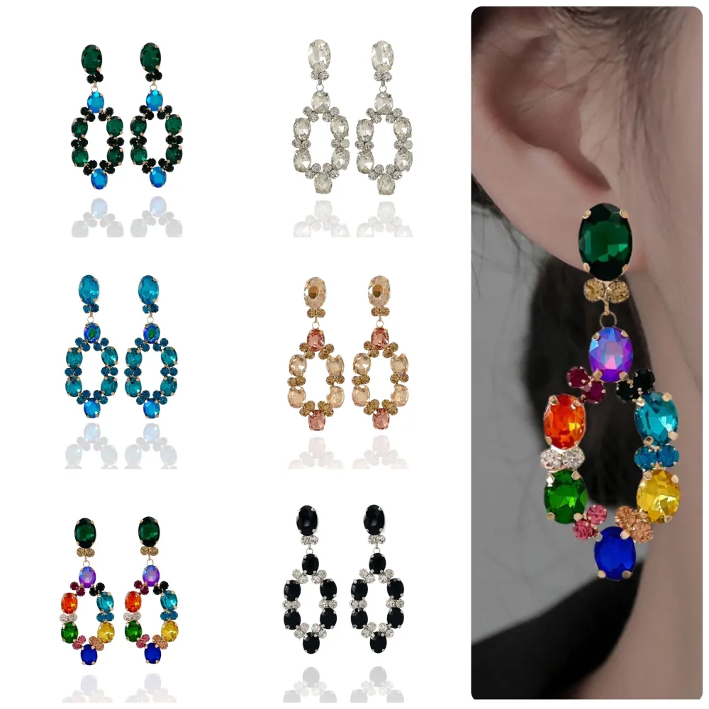 Cerchio Ovale-Orecchini Moda Vetro - OMM-159-22657