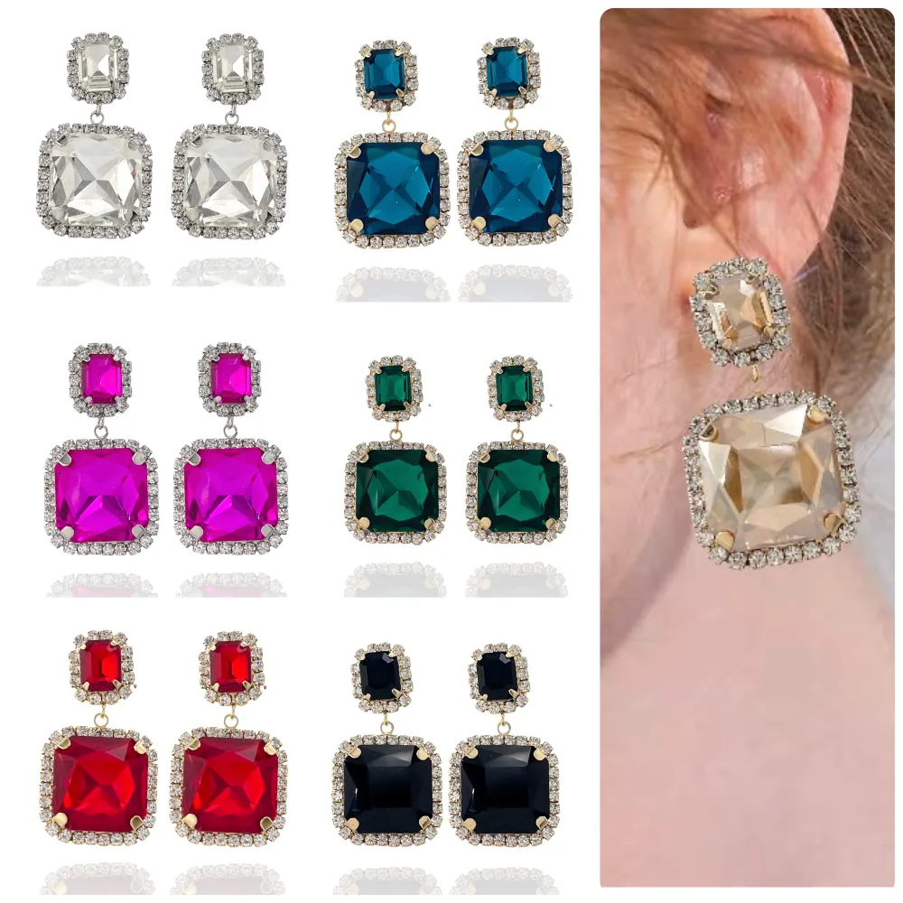 Pietra Quadrata-Orecchini Moda - OMM-520-004