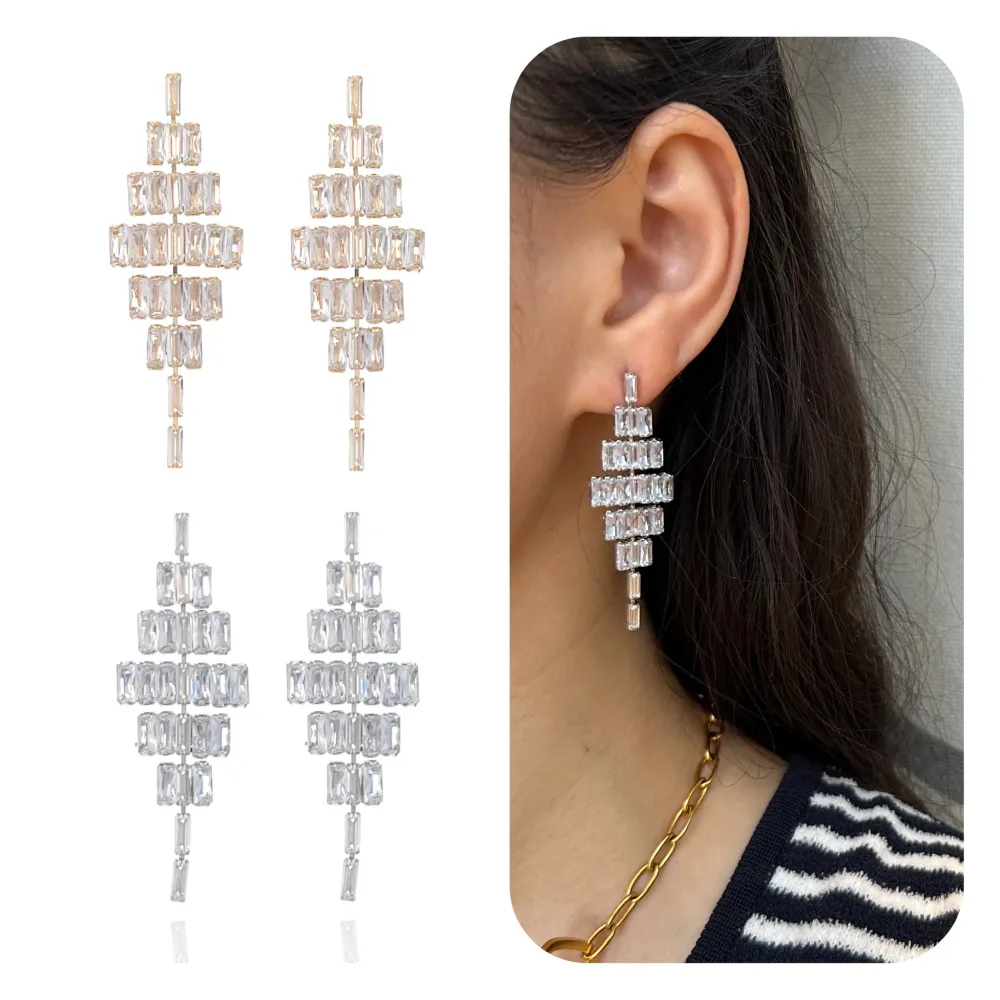 Rombo Zirconia-Orecchini con Zirconia - OMZ-416-L20